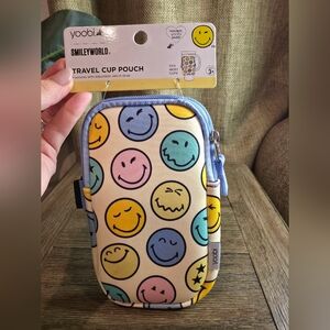 Yoobi Pastel Multicolor Smiley Travel Cup Pouch